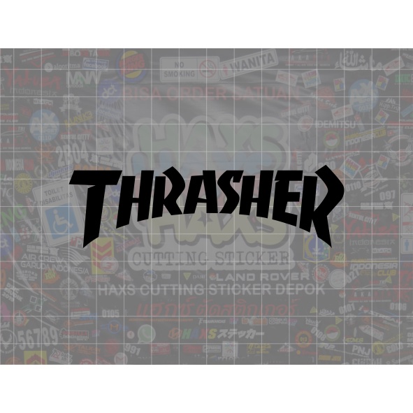 Cutting Sticker Thrasher Ukuran 10 Cm Untuk Motor Mobil