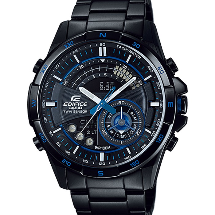 Limited  Jam Tangan Casio Edifice Black Ion ERA-200DC-1A Original