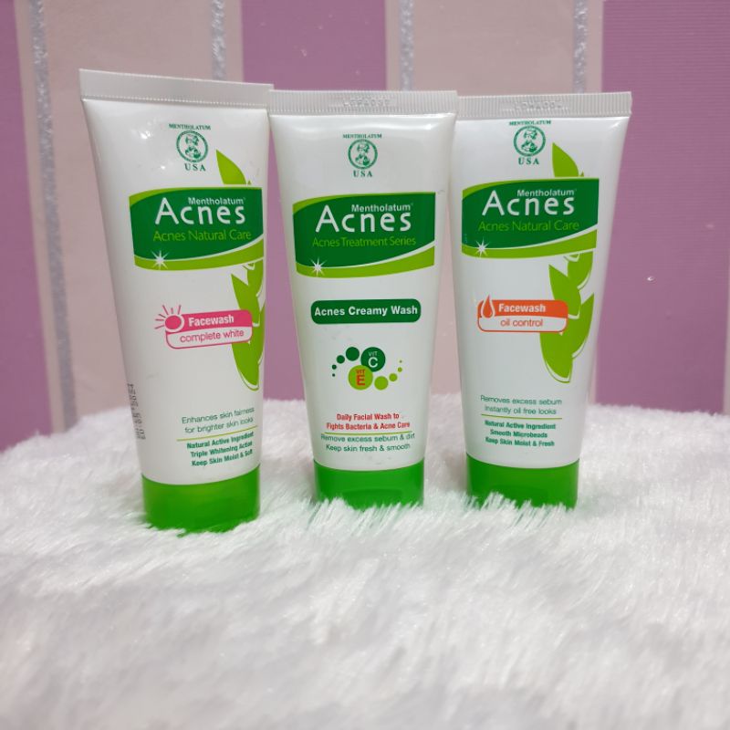 Jual MENTHOLATUM ACNES. FACE WASH COMPLETE WHITE / ACNES CREAMY WASH ...