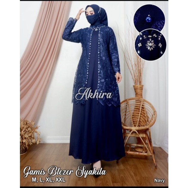 GAMIS BLEZER SHAKILA DRESS PAYET | DRESS PESTA MEWAH | GAMIS CERUTY MIX PAYET | DRESS MEWAH | GAMIS 