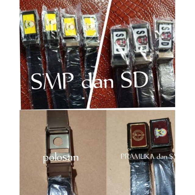 ikat pinggang lebar 3 cm sekolah SD / MI / SMP/SMA/Pramuka/polos.  jumbo ikat pingga  sekolah