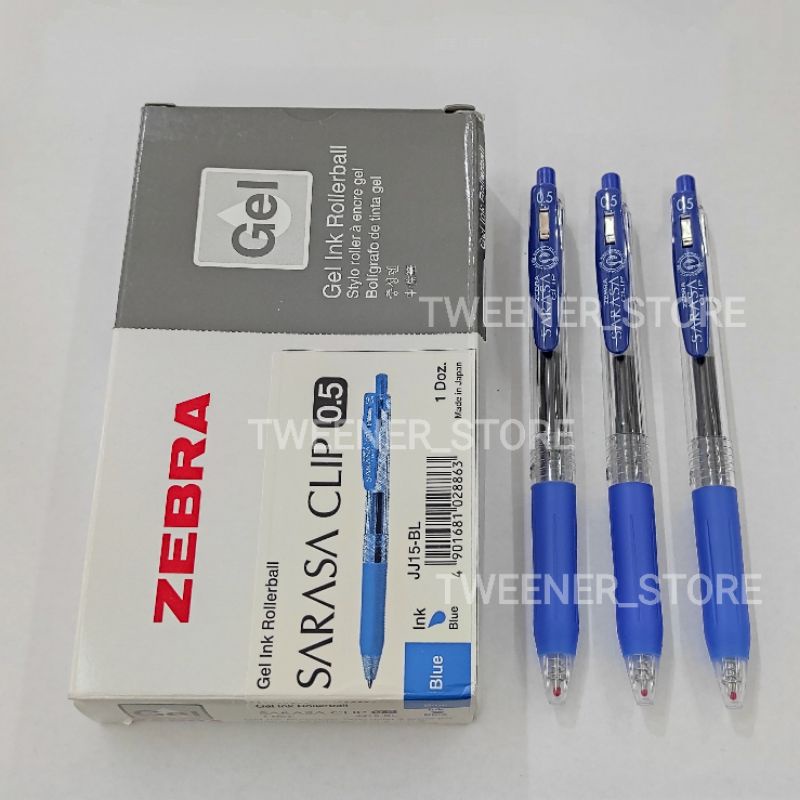 

Zebra Sarasa Clip 0.5 Biru Blue JJ15 BL | Gel Ink Reusable | Ballpoint Bolpen Pulpen Pen