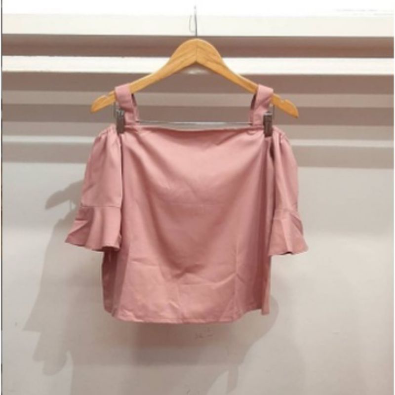 Blus pink pepper mint impor katun