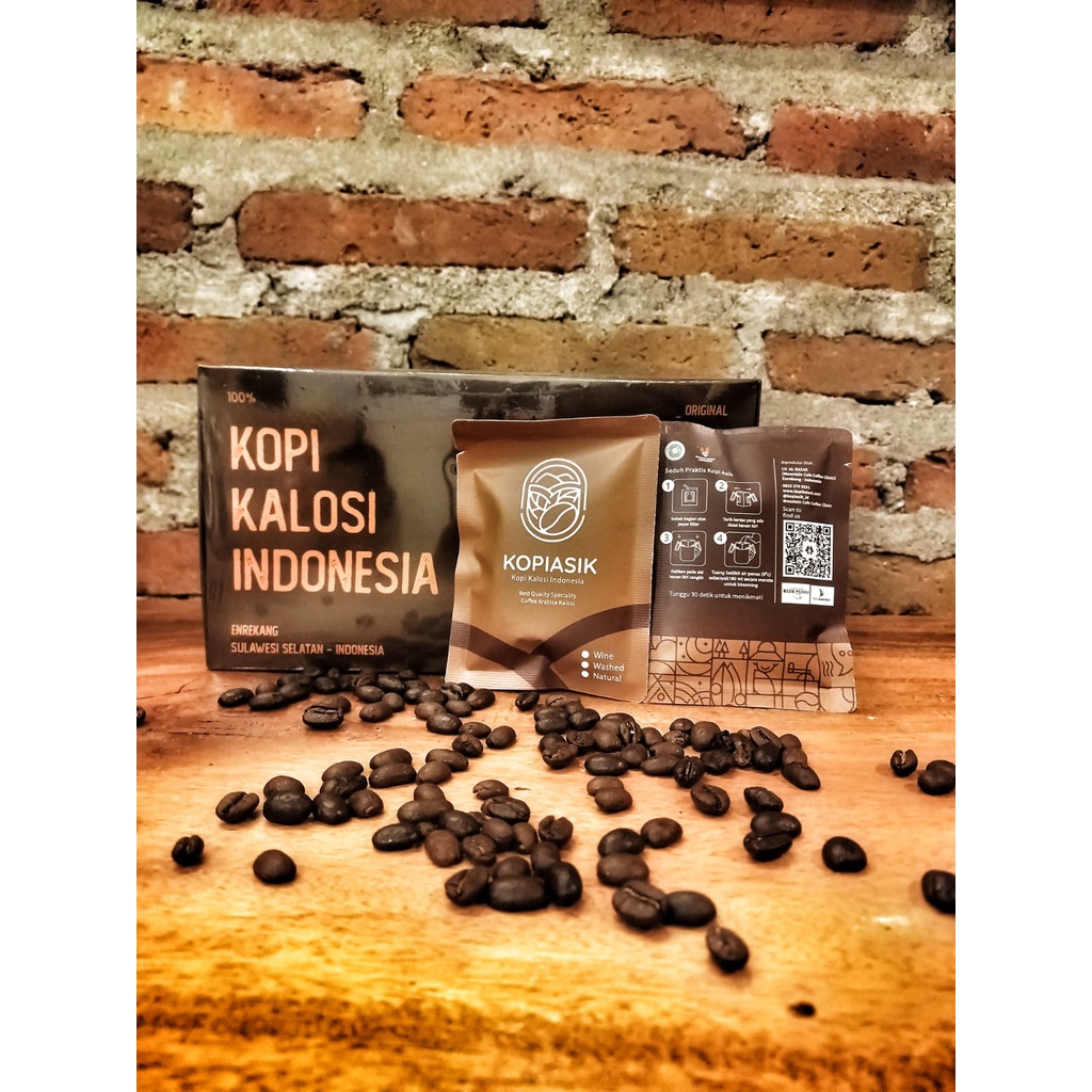 

Kopi Arabika Drip Bag / Filter Bag: Kalosi Enrekang - 10 Drip Varian Proses