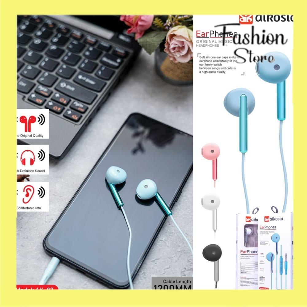 FS HF AIKOSIA MODEL AK02 SUARA JERNIH DAN BASS HANDSFREE/HEADSET/EARPHONE/HENDSET