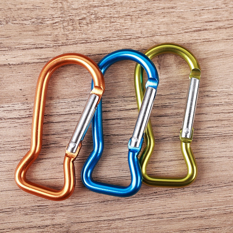 Carabiner Bentuk Ikan Bahan Aluminum Alloy Multifungsi Portable Untuk Camping / Hiking