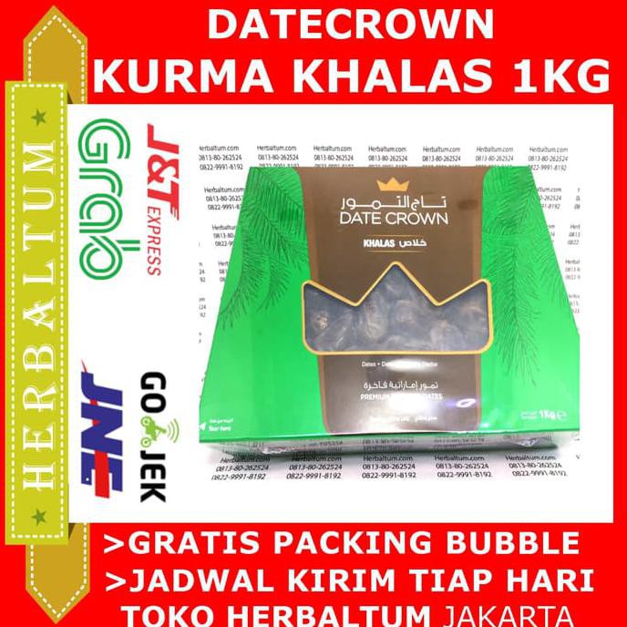 

ORIGINAL Kurma Date Crown Khalas -Kemasan&EXP baru-