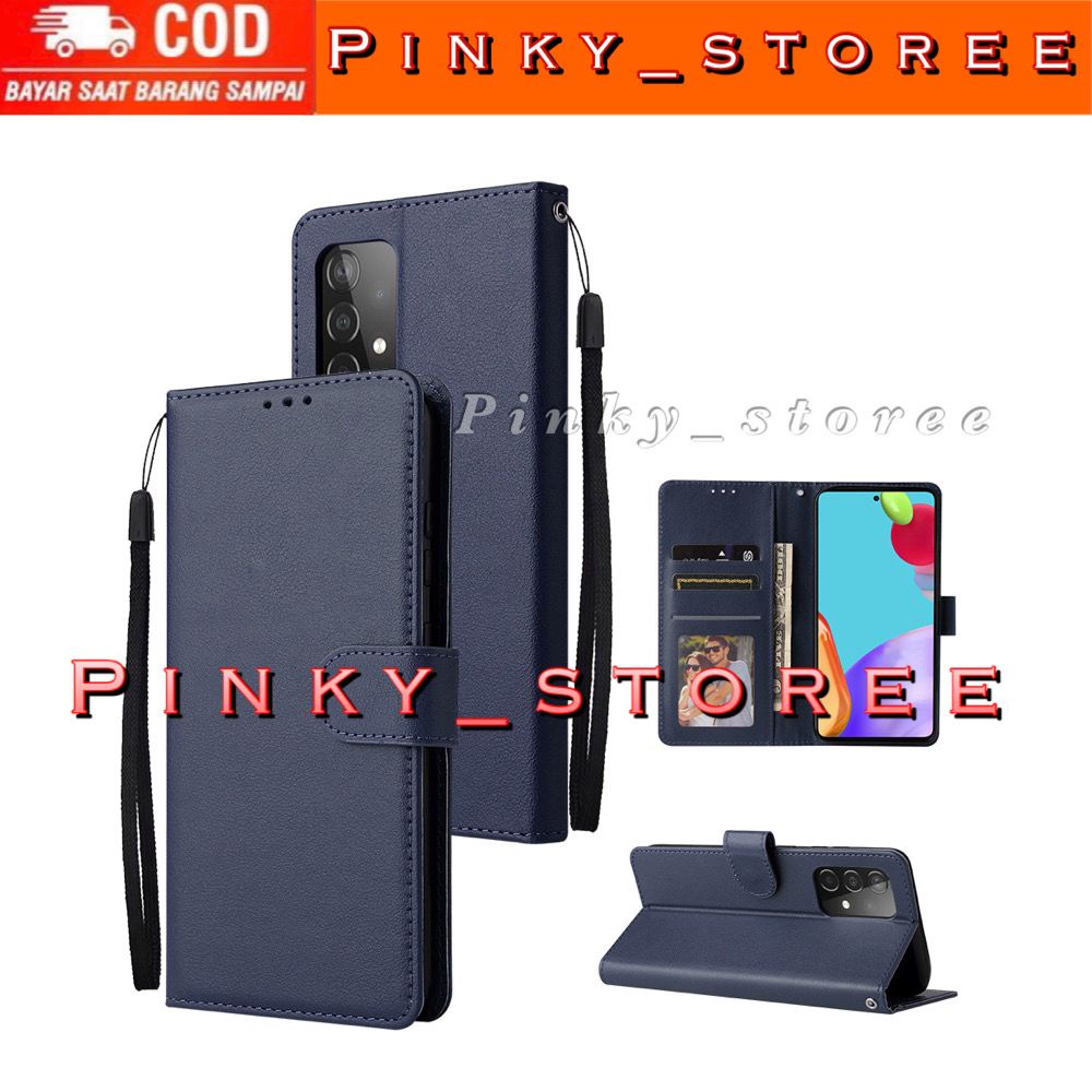 LEATHER FLIP CASE SAMSUNG A01/ A01CORE/ A02/ A11/ A12/ A21S/ A31/ A51/ A71/ A32/ A52/ A52S/ A72 / LEATHER FLIPCOVER CASE DOMPET HP BAHAN KULIT