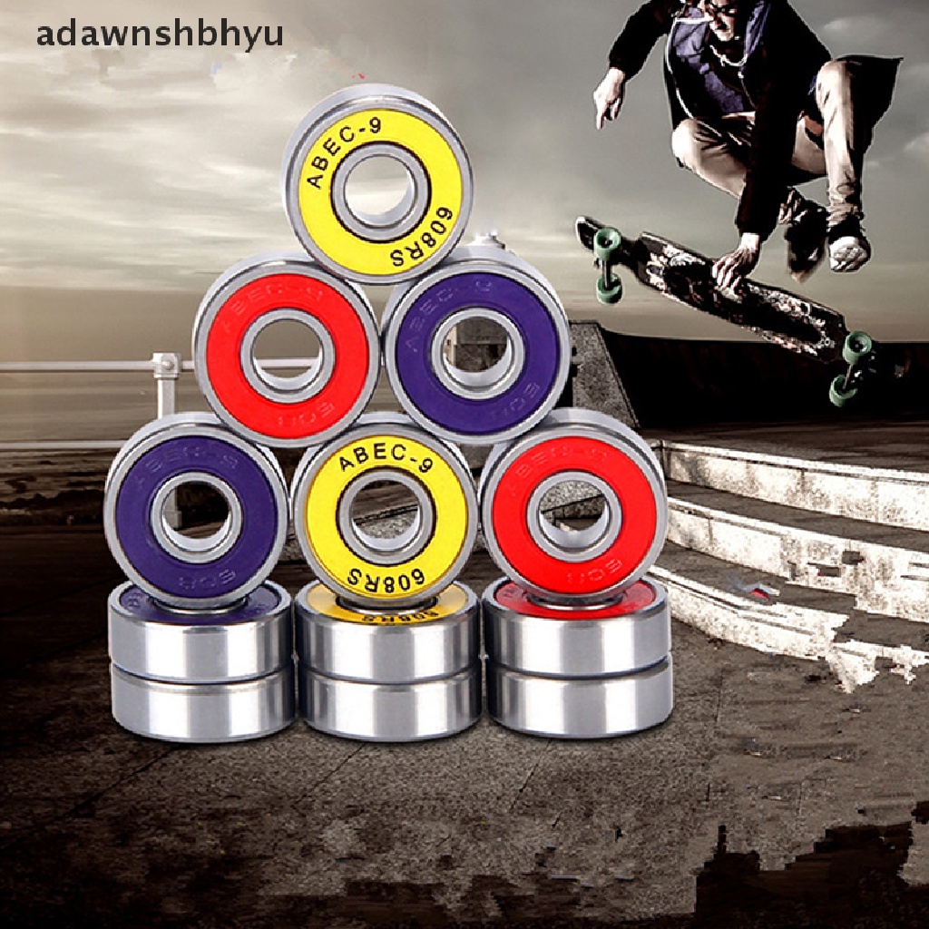 Adawnshbhyu 10PCS ABEC 9alas Stainless Steel Roller Skate Scooter Roda Bearing