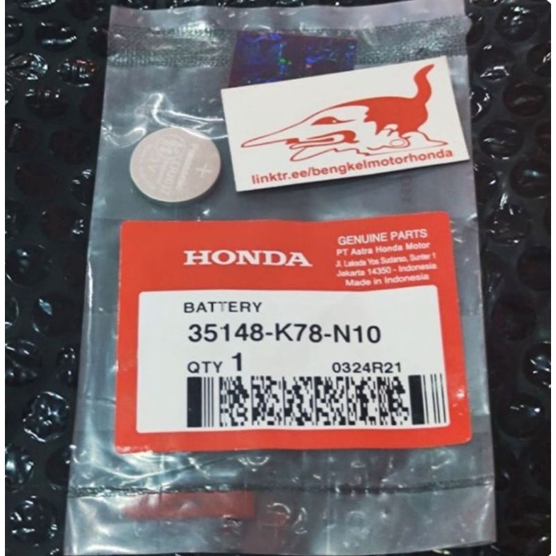 Battery Baterai Kunci Remote ADV PCX Vario 125 150 160 Scoopy Prestige Aerox Nmax GSX R150 Lexi FreeGo Satria FU New Avanza Ori AHM CR2032 35148K78N10-Ori AHM CR2032