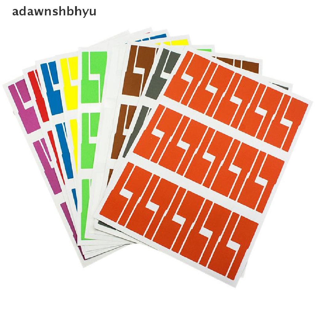 Adawnshbhyu 150Pcs/5 Lembar Label Kabel Wire Marking Network Tag Stiker Laser Tahan Air