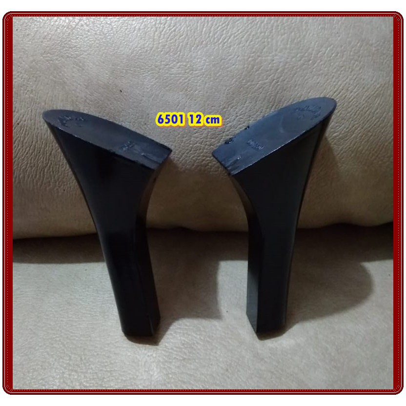 Hak Heels 6501 12 cm Hitam Kilap