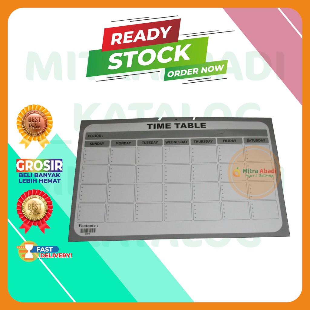 

TIME TABLE DOUBLE SIDE 70x50