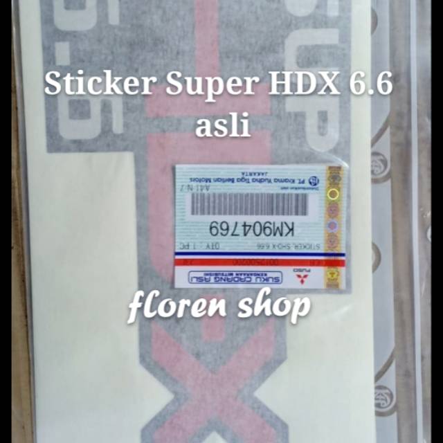 Sticker "Super HDX 6.6" asli Canter