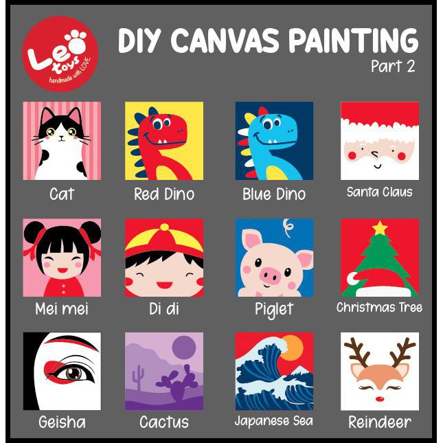 

Best Seller Diy Melukis Kanvas Anak Cat Lukis Canvas Paint By Leo Toys Number 2 - Cactus