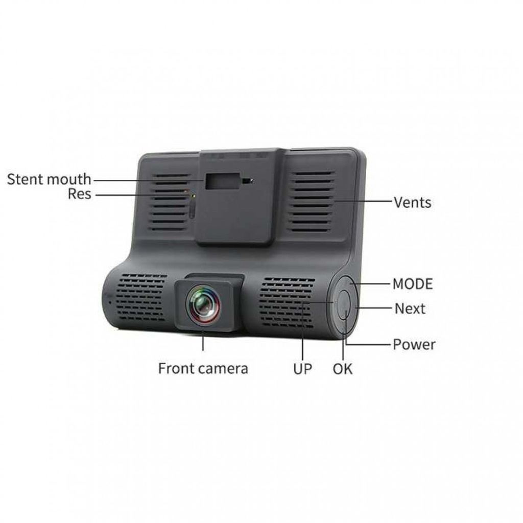 BACO Car DVR Kamera Mobil 1080P 4 Inch dengan Kamera Parkir