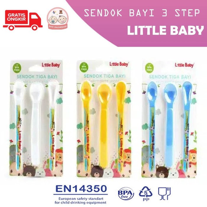 3 PCS Sendok Bayi Little Baby tahan temperatur panas BPA Free