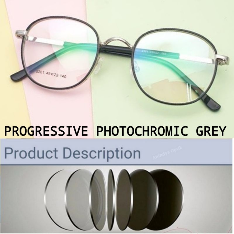 kacamata baca plus progresif photocromic | kacamata baca jalan jauh dekat