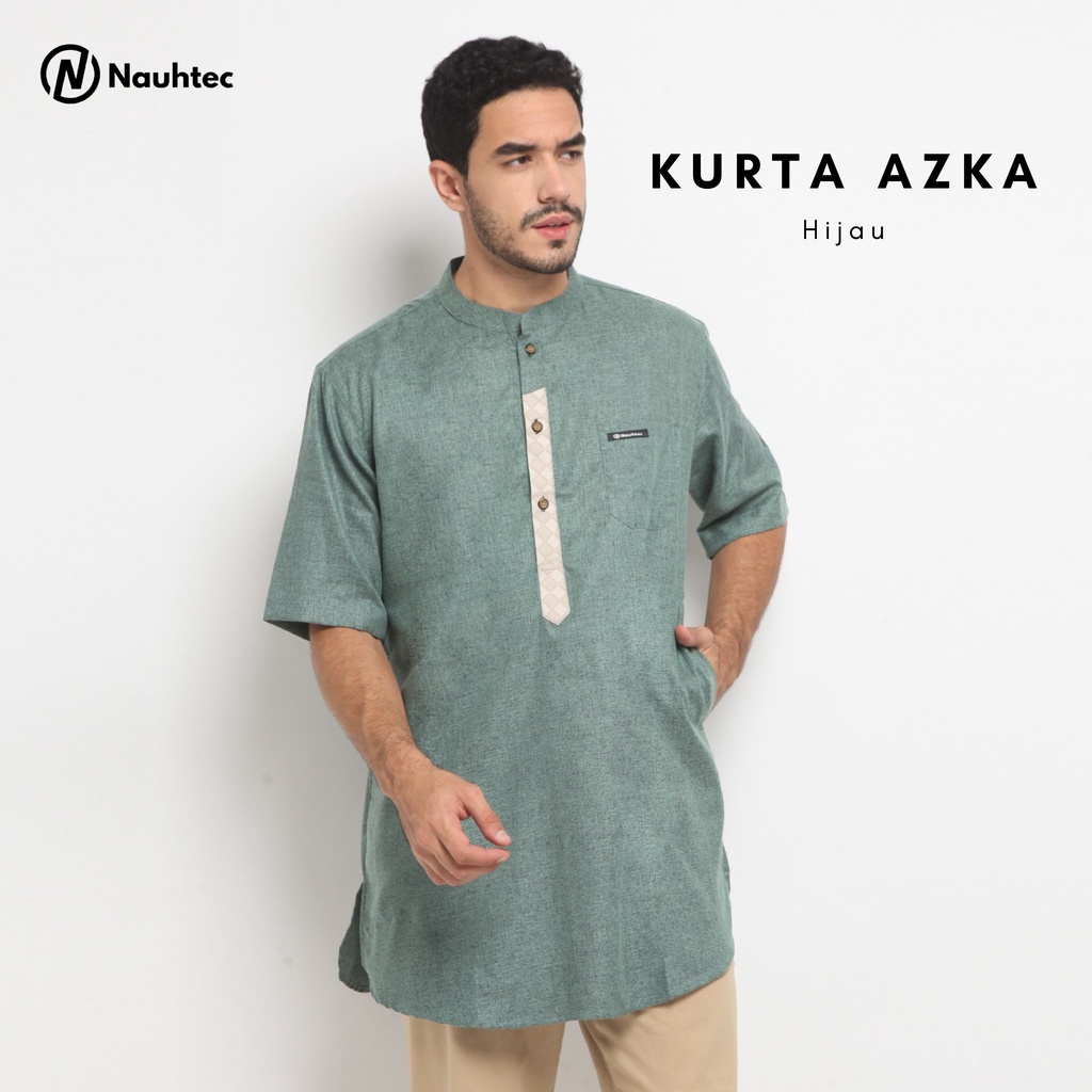 Kurta Azka Series Nauhtec Material Katun Madinah Premium Baju  Koko Pria Dewasa