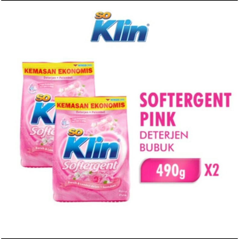 soklin softergent bubuk 490gr(TWINPACK)