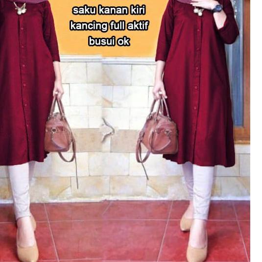 BOOM - TUNIK CANTIKA JUMBO, L, XL, XXL , 3XL / BAJU MUSLIM WANITA JUMBO/ TUNIK JUMBO / TUNIK TERBARU