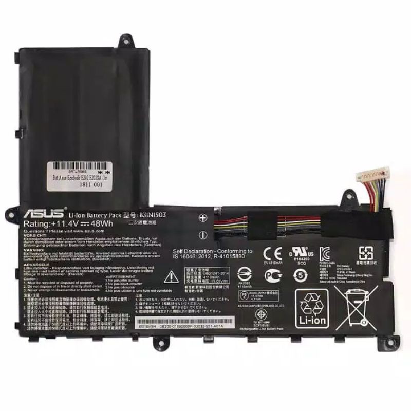 BATERAI LAPTOP ASUS EEEBOOK E202 E202S E202SA B31N1503