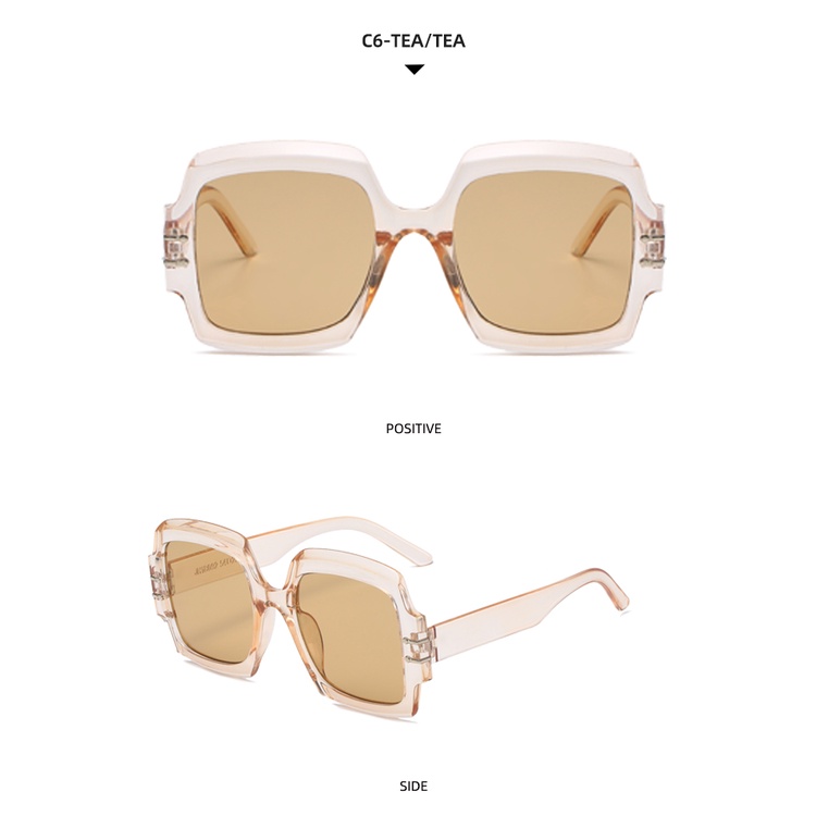 2021 new fashion retro square Korean version big frame men and women trendy sunglasses