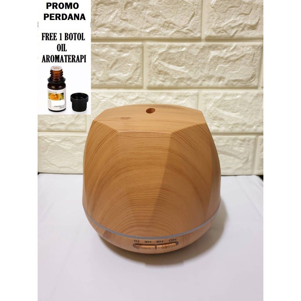 Humidifier Wooden Octagon Aroma Diffuser Ultrasonic Aroma 7 Color