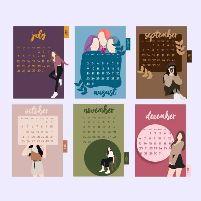 

Pembatas Binder Divider A5 Kalender Bulanan Planner 6 & 20 Ring