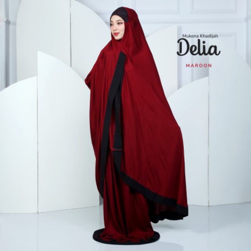 Mukena Rayon Khadijah Delia KhadijahLabel (Maroon)
