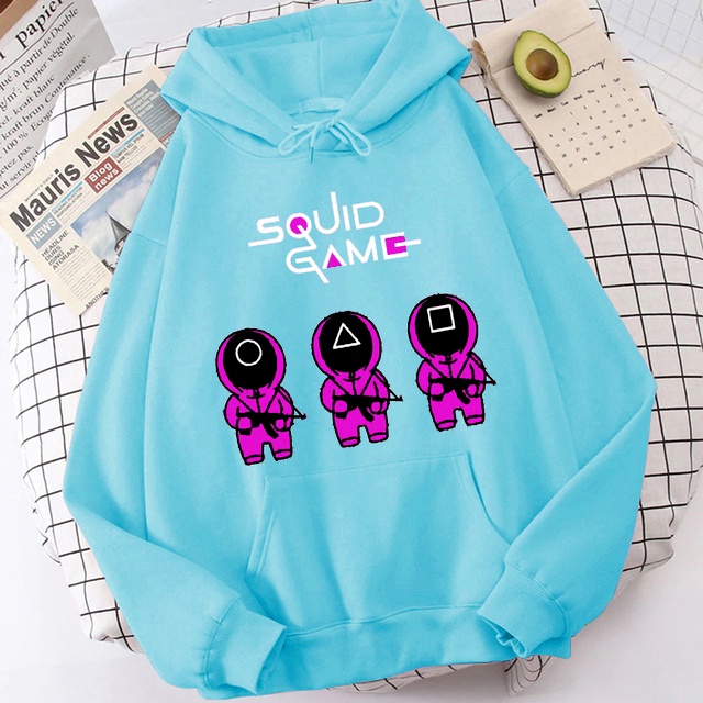 FenisahaStore Netflix Squid Game Jaket Sweater Hoodie Unisex  pria Dan Wanita Size M L XL XXL