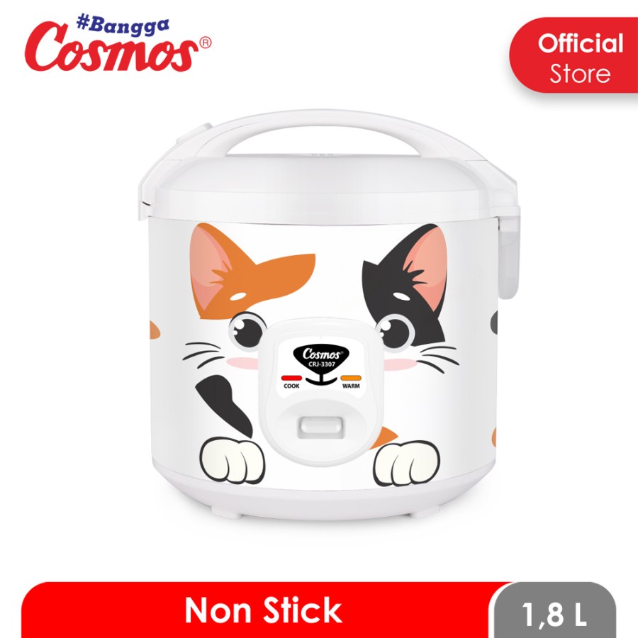 Rice Cooker Cosmos CRJ 3307 Cat Koala Harimau 1,8 L Magic Com Cosmos Penanak Nasi Cosmos Kucing Tiger 3307