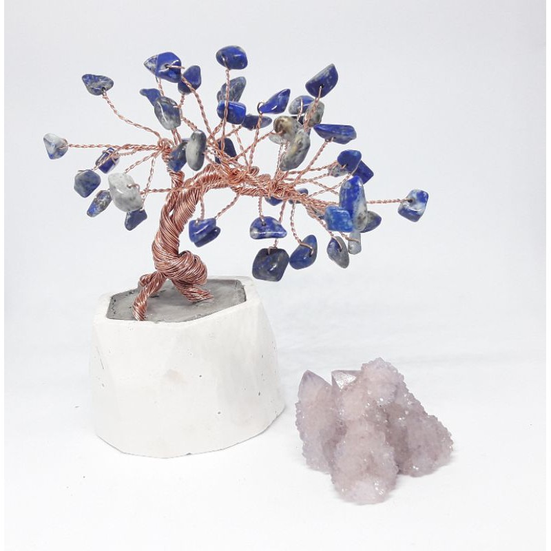 Pohon hias mini / Pohon batu sodalite mini / bonsai batu sodalite mini / mini crystal tree
