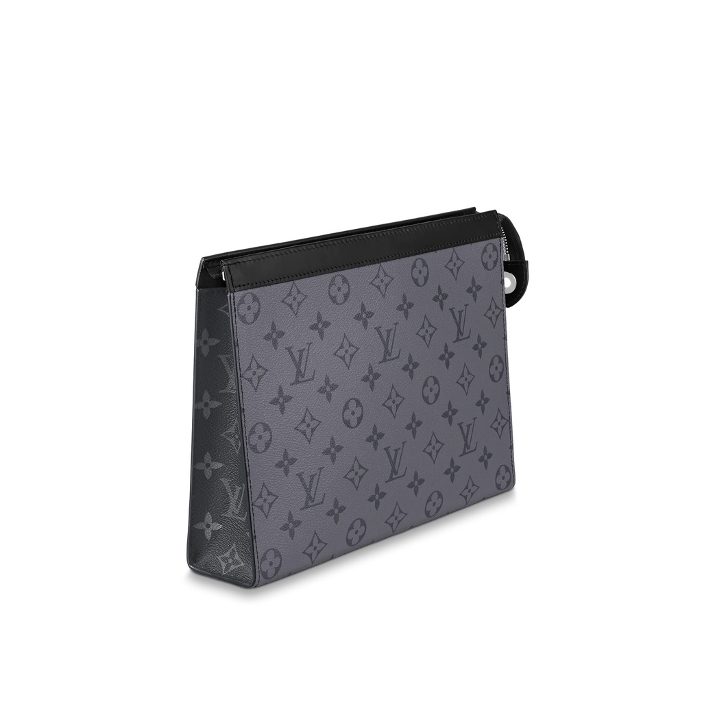 LV Pochette Voyage Reverse Monogram Eclipse Black 100% Authentic