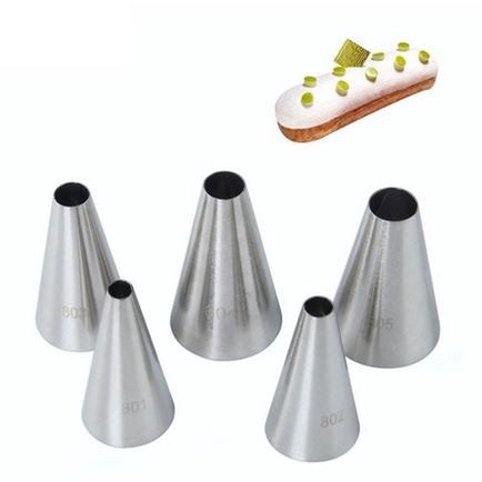 Round Icing Piping Nozzles (5pcs)