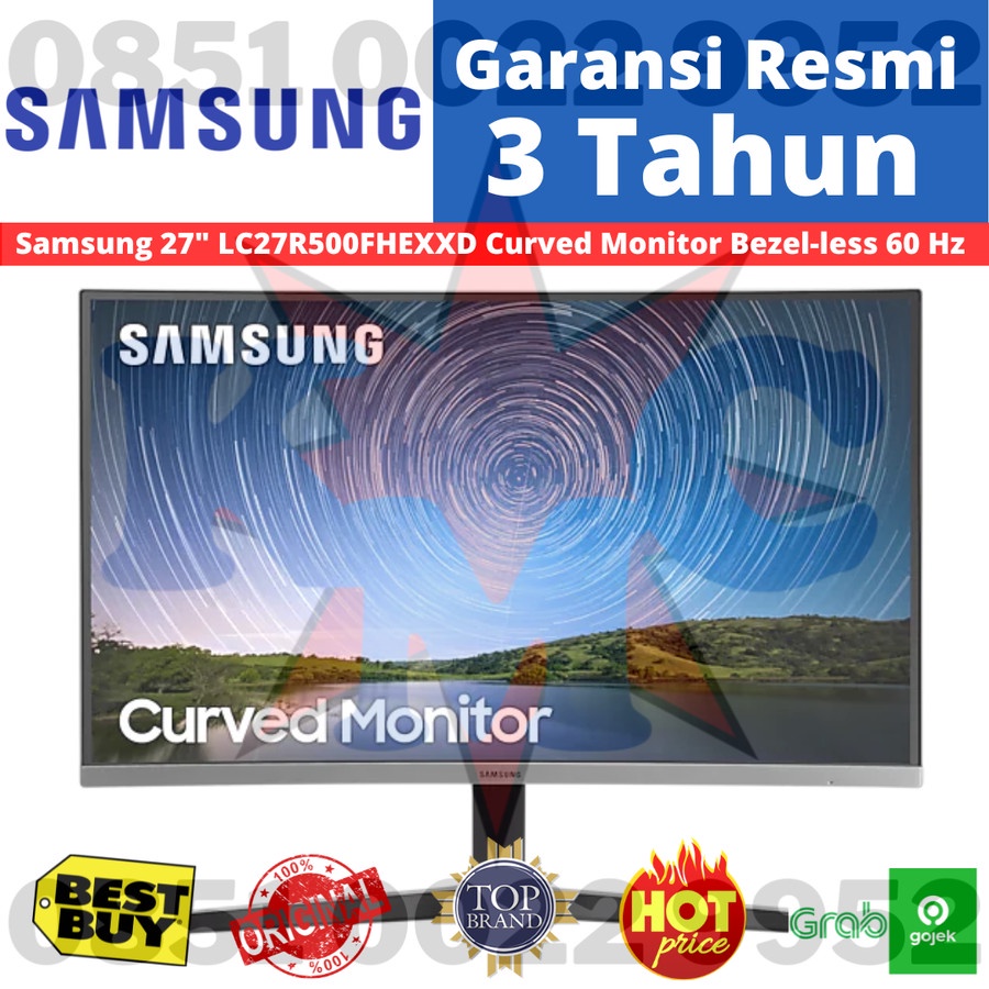 Monitor Samsung LED 27&quot; FHD Curved LC27R500F LC27R500FHEXXP Bezel-less Design