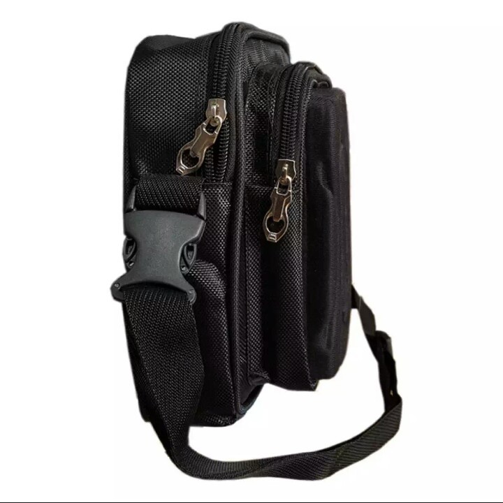 Tas Selempang Pria Polo Embos 6 Inchi Tas Fashion Pria - Black