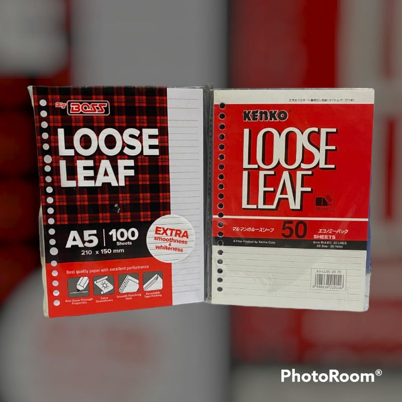 

ISI BINDER LOOSE LEAF UKURAN A5 ISI 50 / 100