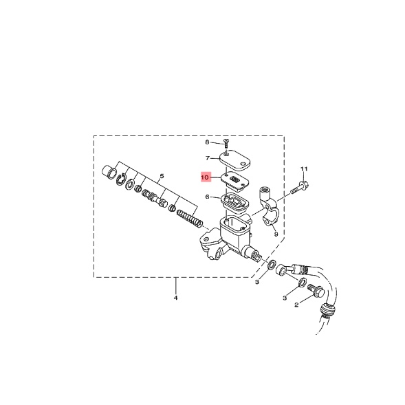 BUSH PLASTIK TUTUP DIAPRAGHM TABUNG MINYAK REM XEON KARBU RC MIO M3 S Z SOUL GT FINO XRIDE 125 JUPITER MX 135 NEW NJMX VEGA ZR RR LEXAM JUPITER Z 115 ROBOT ORIGINAL YGP 5P0-F5855-00