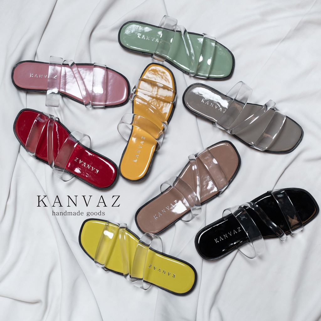 DIVA | SANDAL TEPLEK JELLY TRANSPARAN - SENDAL WANITA / Sandal Slop Cewek Murah-1