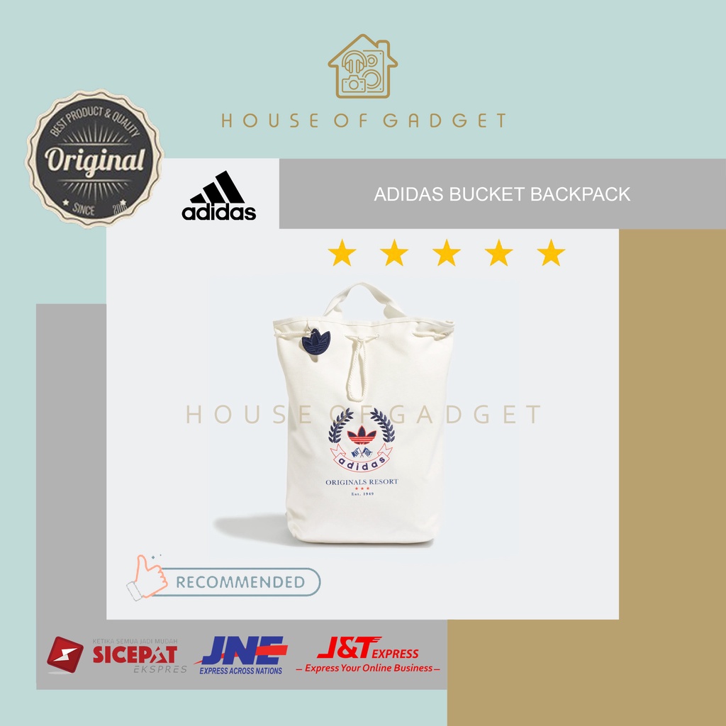 ORIGINAL Adidas Bucket Backpack Tas Ransel Putih / White Besar HK0119