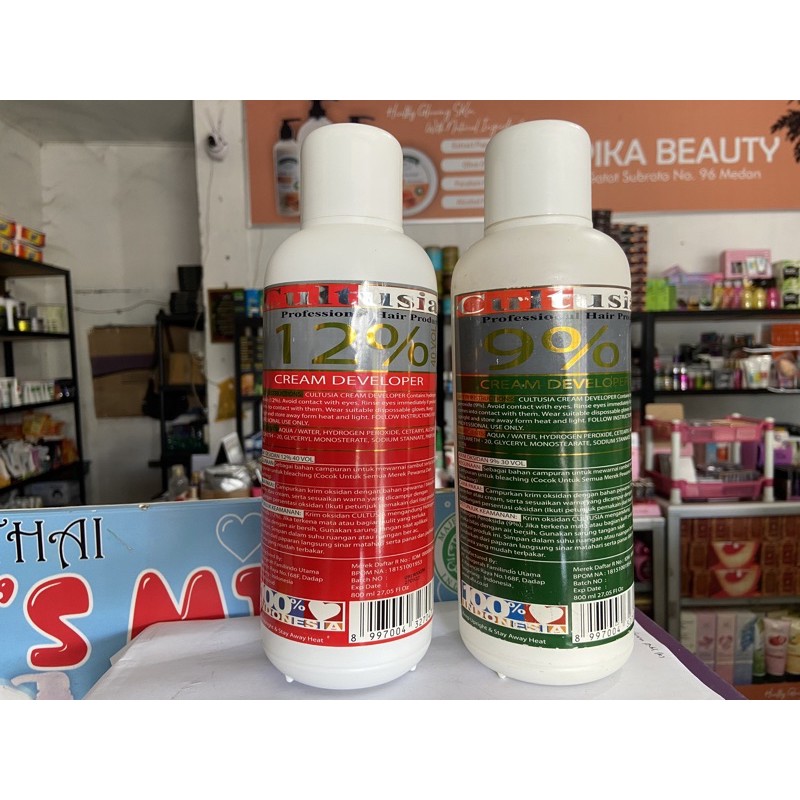 [ 700 ml ] cultusia oxydant developer 9 &amp; 12 % untuk campuran cat rambut