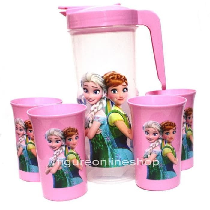 TERLARIS / Unik Pitcher / Teko + 4 Gelas Plastik Frozen