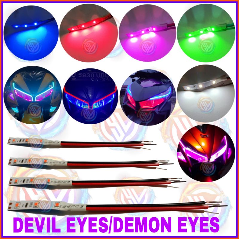 LAMPU LED DEMON EYE DEVIL EYE BUAT MOTOR 12V DEVIL EYES 3TITIK