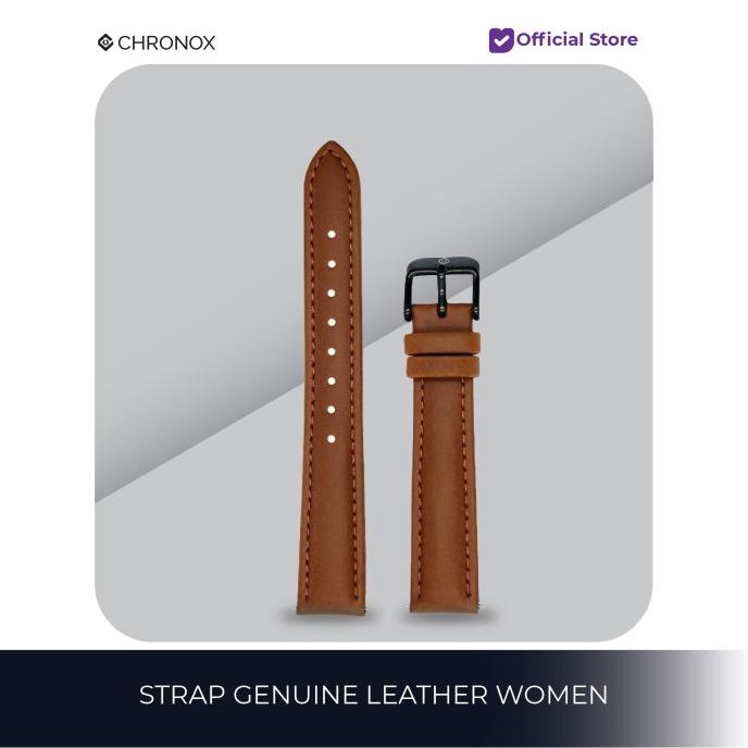Genuine leather Strap 15mm Brown Women