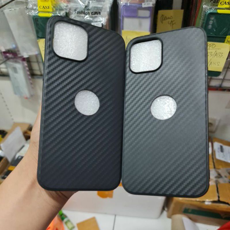 IPHONE 11  11 PRO 11 PRO MAX CASE SOFTCASE FULL CARBON SLIM FIT CASE CARBON SILIKON HITAM KARBON SOFT KARET