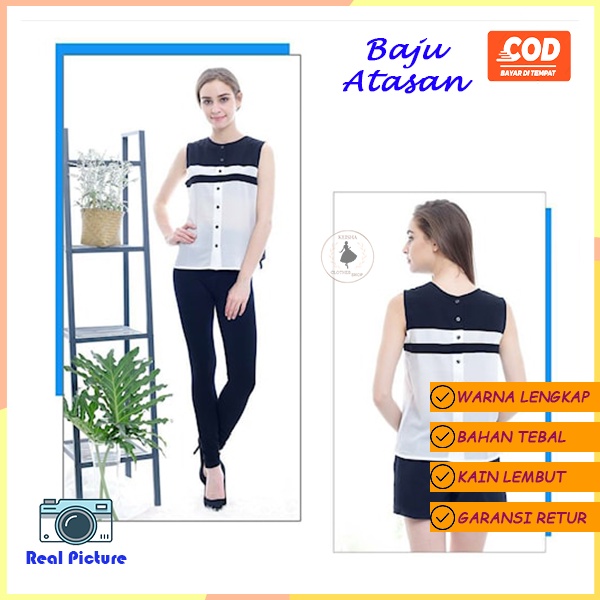 Velin Baju Blouse Atasan Wanita Perempuan Bahan Katun Rayon Model Bolak-Balik Kekinian