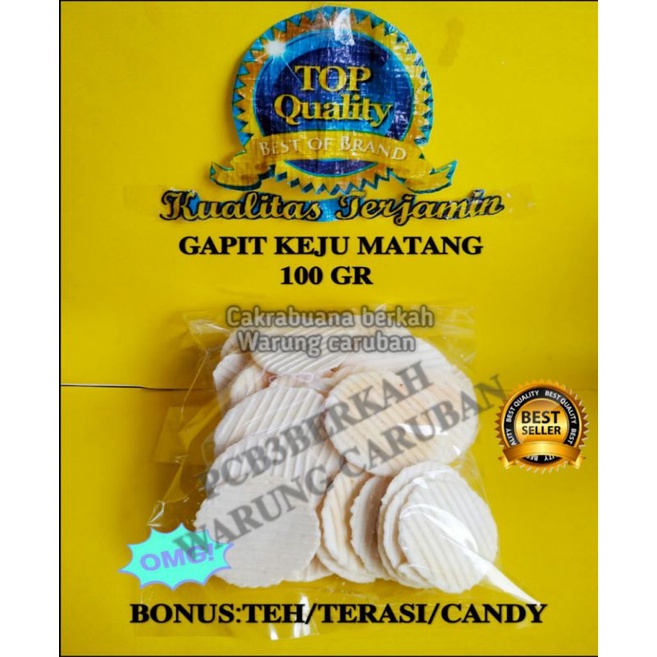 

@100 GR GAPIT KEJU MATANG KHAS CIREBON BONUS TEH/TERASI/CANDY