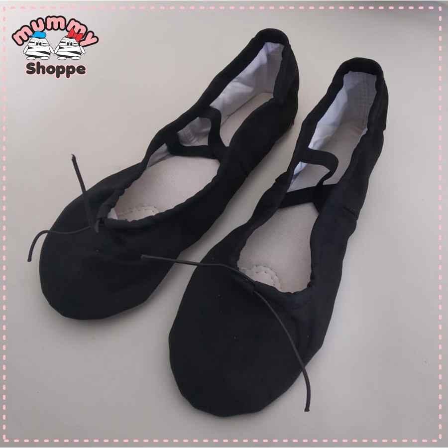 sepatu balet anak warna HITAM / sepatu yoga menari ballerina shoes