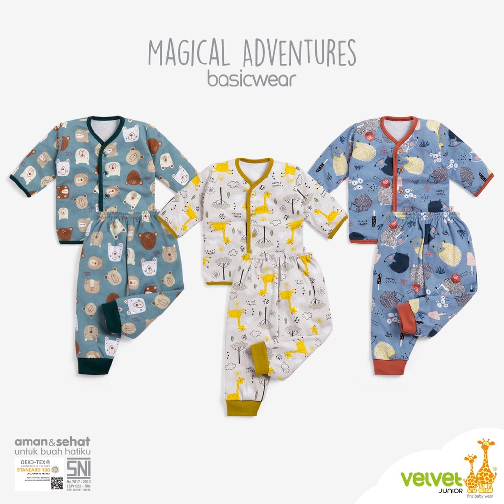 Velvet Junior Baju Lengan Pendek Celana Panjang (3 SET)